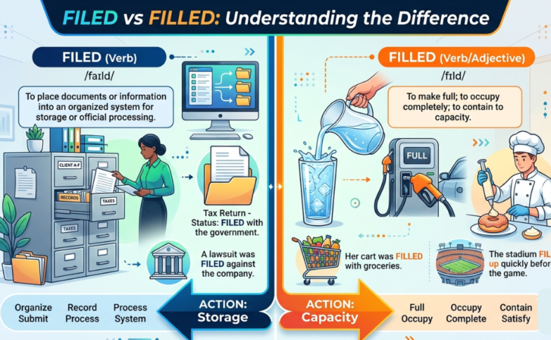 Filed vs Filled: Meaning, Differences & Correct Usage