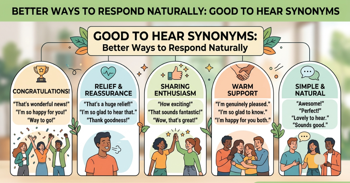 Good to Hear Synonyms: Better Ways to Respond Naturally