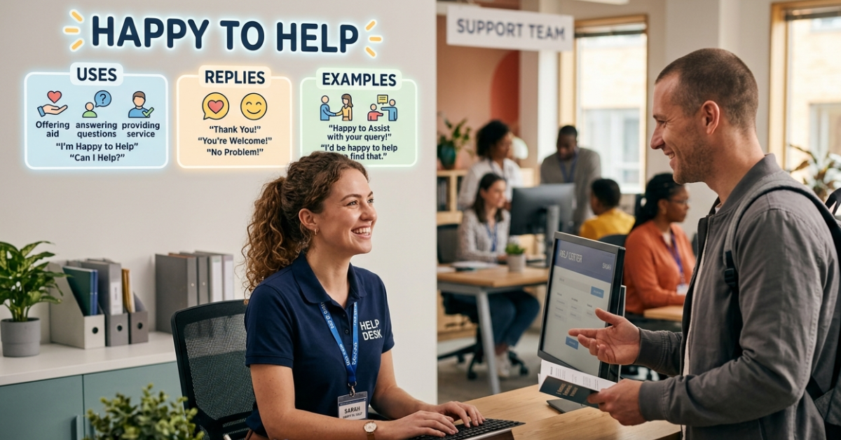 Happy to Help Meaning: Uses, Replies, and Examples
