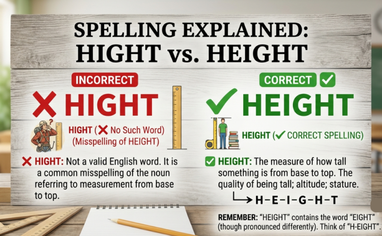 Hight vs Height: Which Spelling Is Correct?