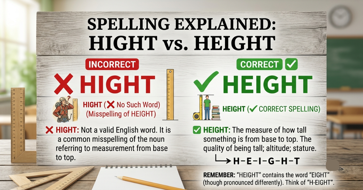 Hight vs Height: Which Spelling Is Correct?