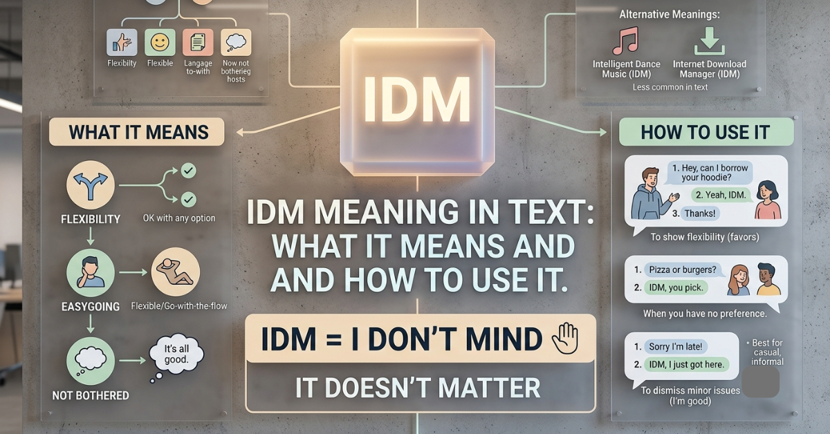 IDM Meaning in Text: What It Means and How to Use It