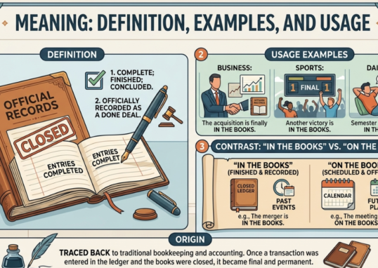 In the Books Meaning: Definition, Examples, and Usage