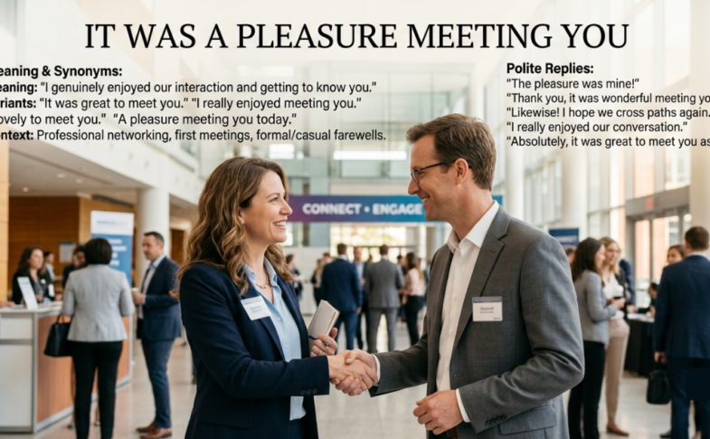 It Was a Pleasure Meeting You: Meaning, Synonyms & Replies