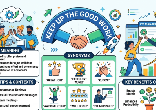 Keep Up the Good Work Meaning & Synonyms Guide