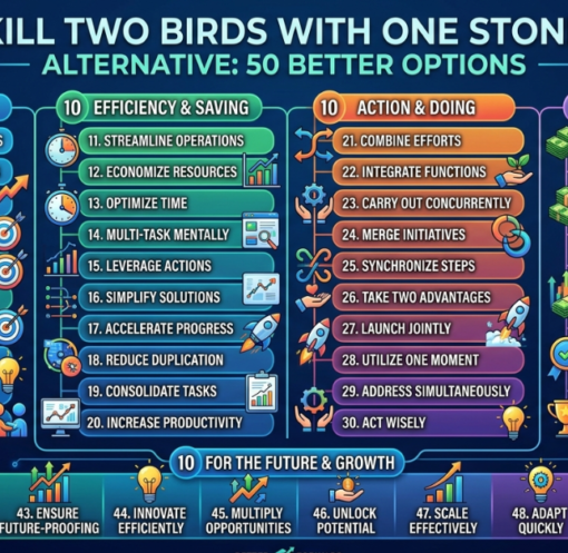 Kill Two Birds With One Stone Alternative: 50 Better Options