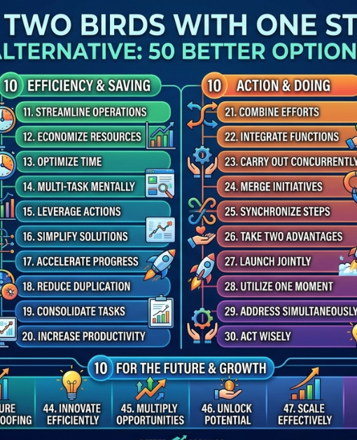 Kill Two Birds With One Stone Alternative: 50 Better Options