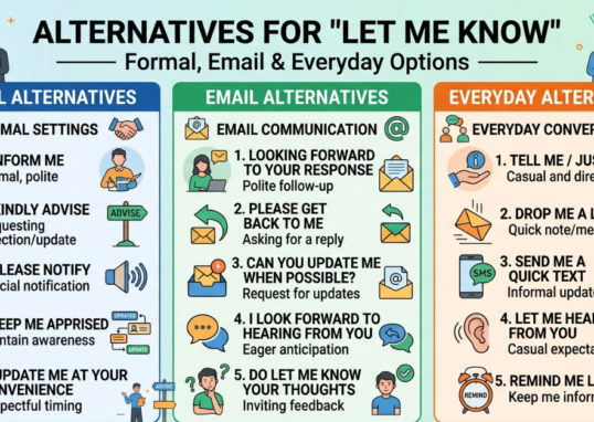 Let Me Know Synonym: Formal, Email & Everyday Alternatives