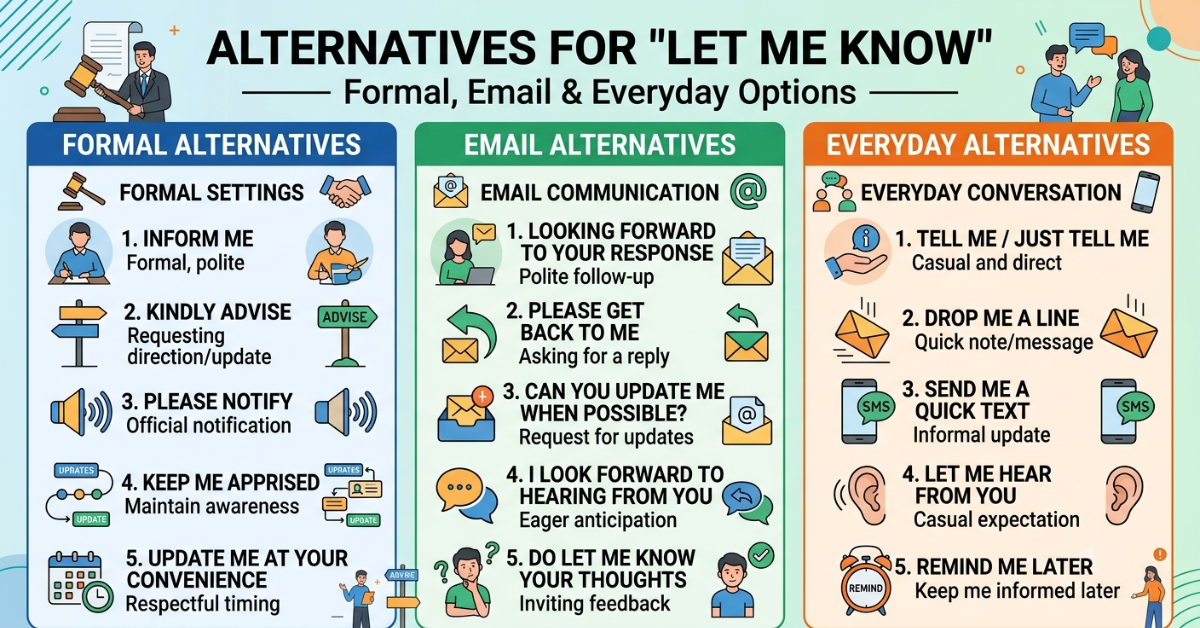 Let Me Know Synonym: Formal, Email & Everyday Alternatives