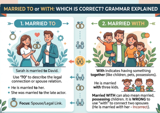 Married to or With: Which Is Correct? Grammar Explained