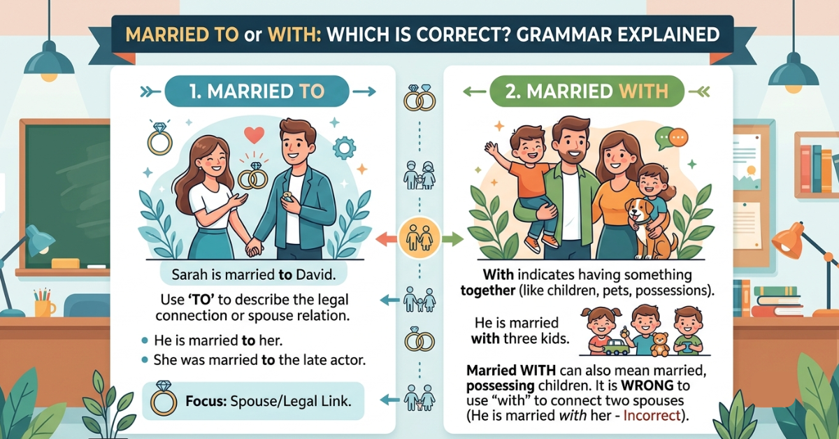 Married to or With: Which Is Correct? Grammar Explained