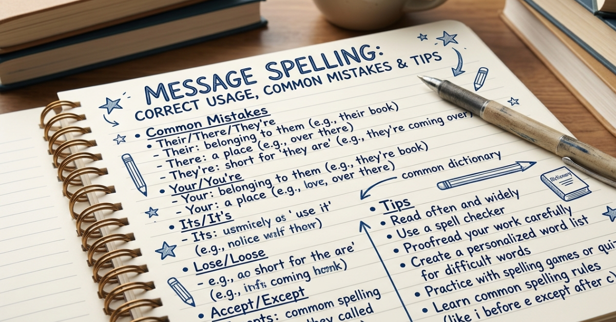 Message Spelling: Correct Usage, Common Mistakes & Tips