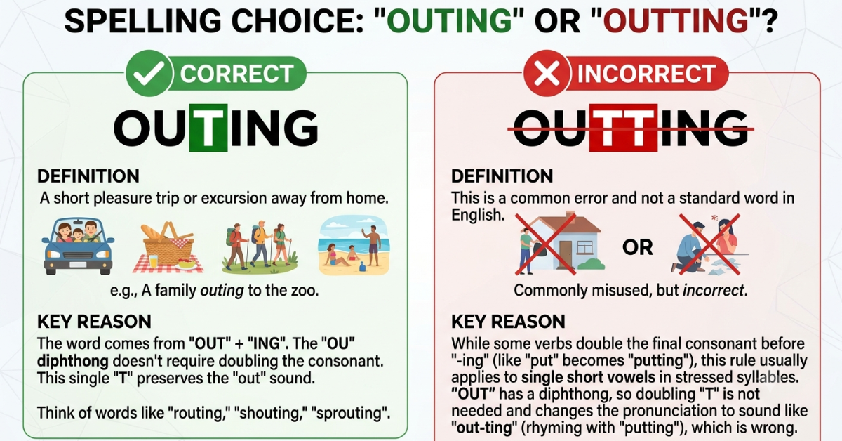 Outting or Outing: Which Spelling Is Correct?