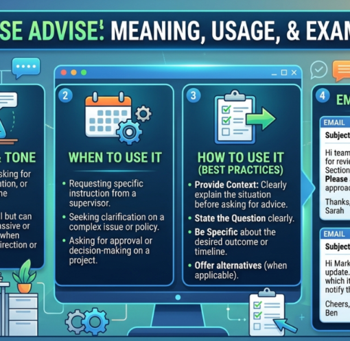 Please Advise Meaning: Proper Usage in Emails & Examples