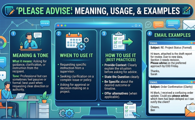 Please Advise Meaning: Proper Usage in Emails & Examples