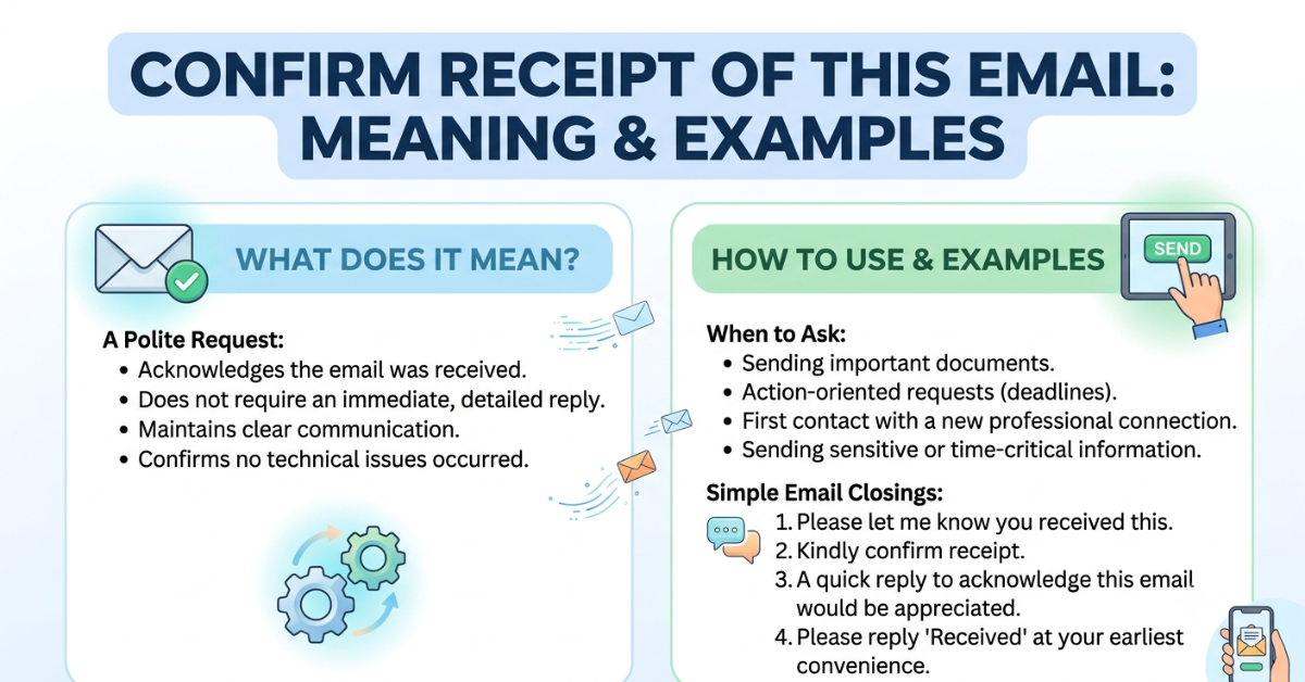 Please Confirm Receipt of This Email: Meaning & Examples