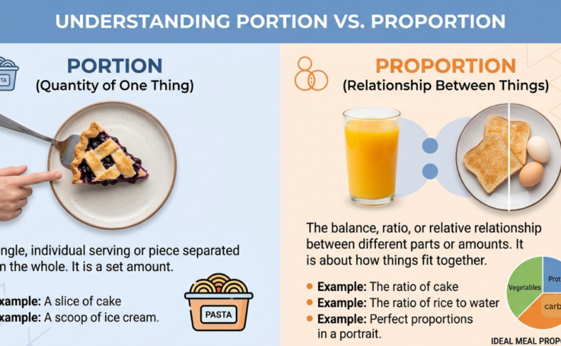 Proportion vs Portion: Meaning, Differences & Easy Examples