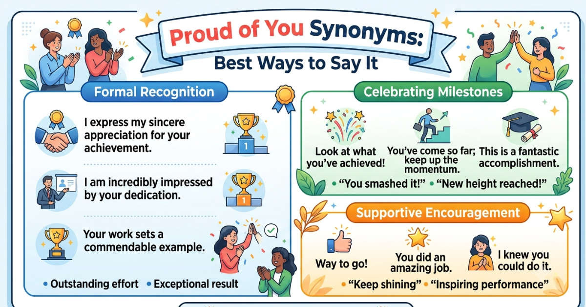 Proud of You Synonyms: Best Ways to Say It