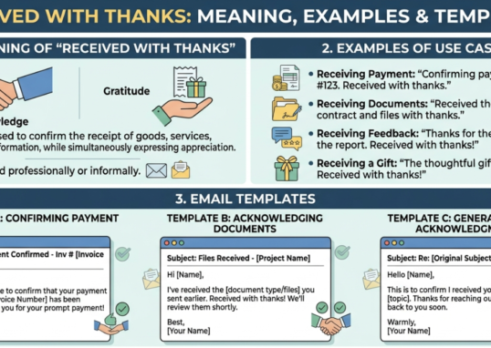 Received With Thanks: Meaning, Email Examples & Templates