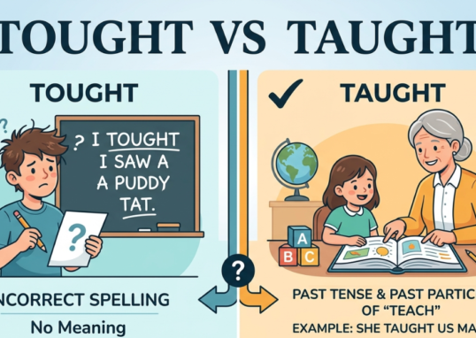 Tought vs Taught: Meaning, Difference, and Correct Usage