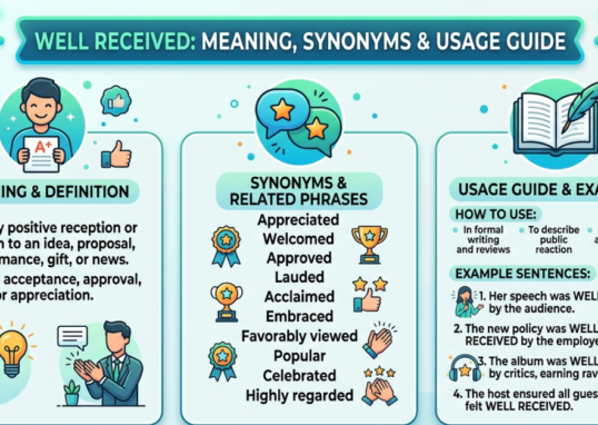 Well Received Meaning, Synonyms & Usage Guide