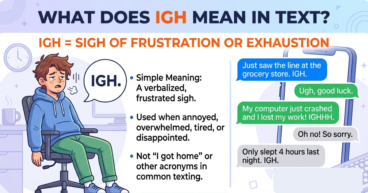 What Does Igh Mean in Text? Simple Slang Guide