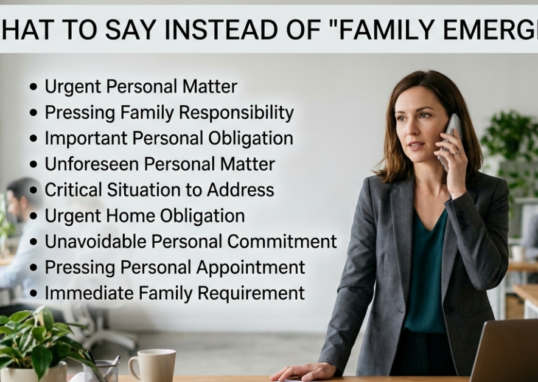 What to Say Instead of Family Emergency