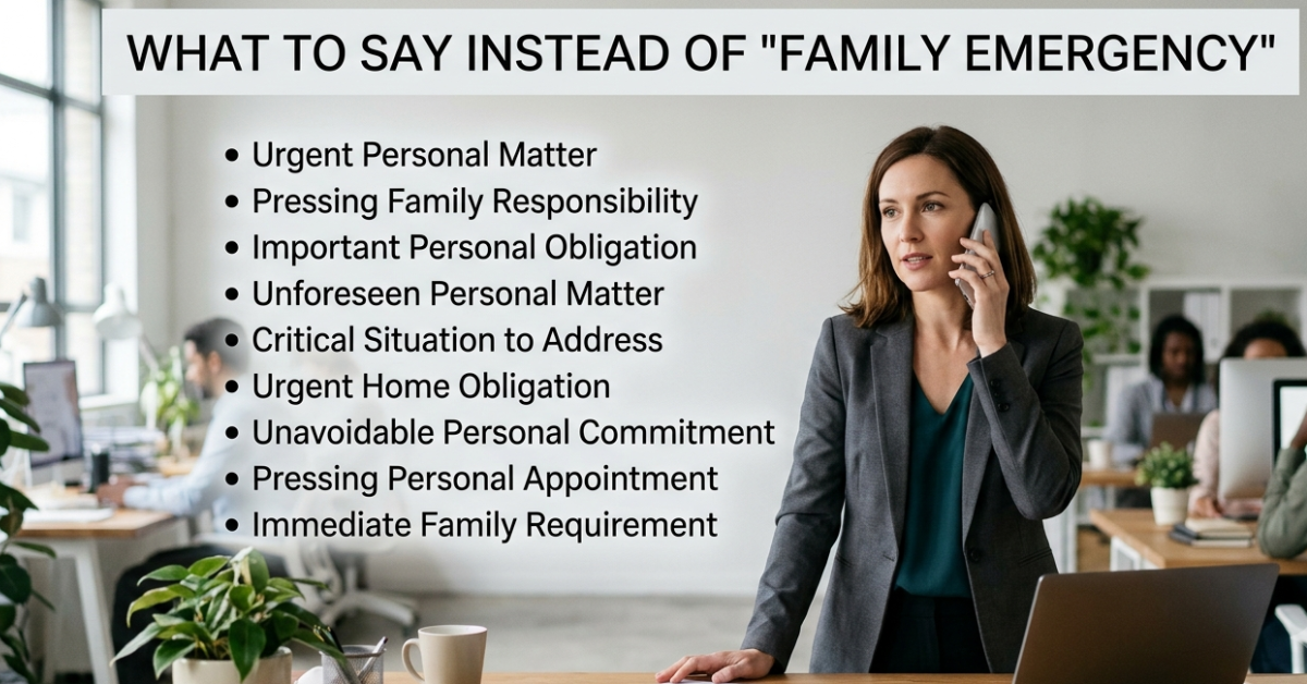 What to Say Instead of Family Emergency