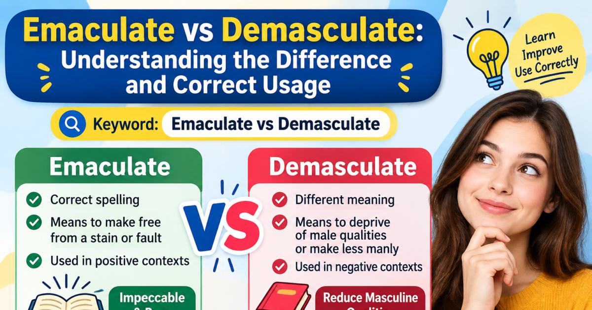 Emaculate vs Demasculate