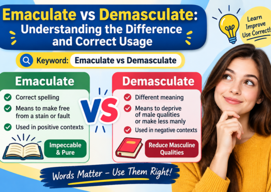Emaculate vs Demasculate