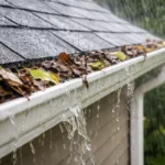 Downspout Clogs Before a Storm