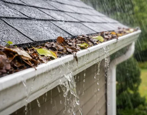 Downspout Clogs Before a Storm