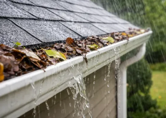 Downspout Clogs Before a Storm