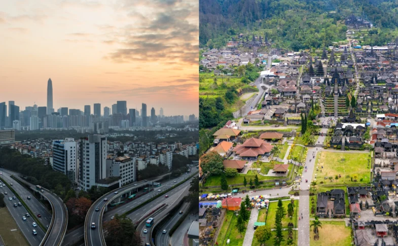 city vs town